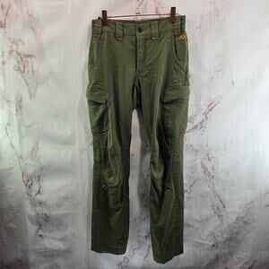 First Lite Pants Womens Small Green Wool High Rise Straight Obsidian Conifer